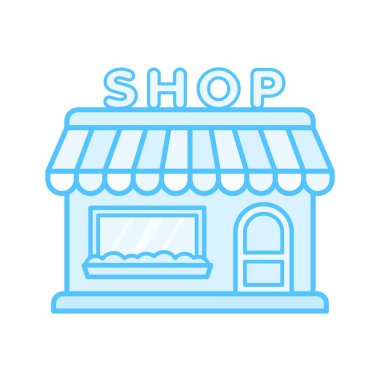 Dükkanı vektör simgesi. Mağaza simgesi. Düz stil.