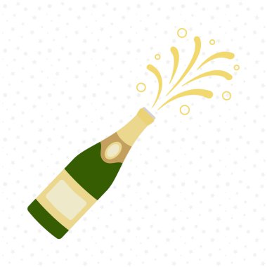 Şampanya şişesi patlama. Şerefe. Kutlama. Tatil tost.
