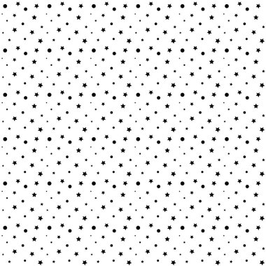 Yıldız ve nokta ile Seamless modeli. Ambalaj kağıt, kumaş, duvar kağıdı için vektör doku.