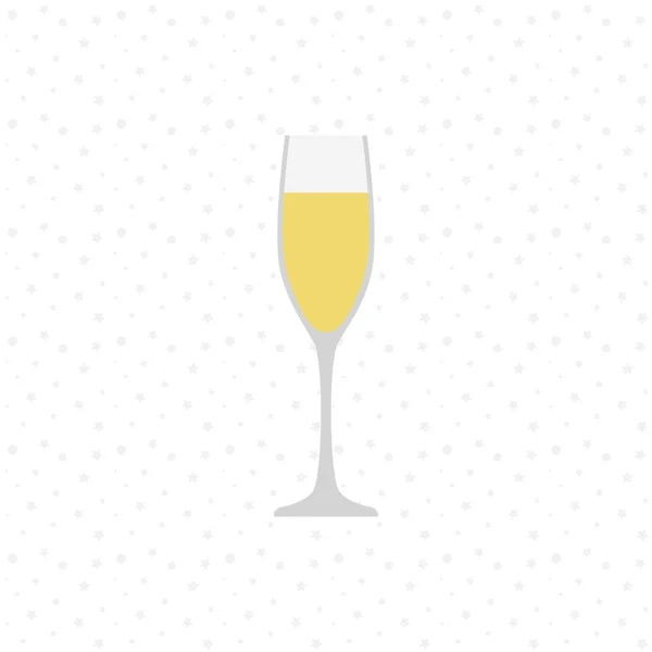 Champagne glas. Vektor-ikonen. Platt — Stock vektor