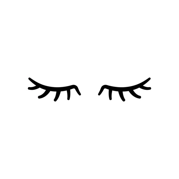 Cílios de unicórnio vetorial. Olhos fechados de mulher. Ícone vetorial .  imagem vetorial de Chereliss© 188455136