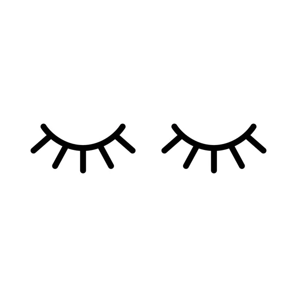 Vector eyelashes. Closed eyes. Vector icon. — Stock Vector © Chereliss ...