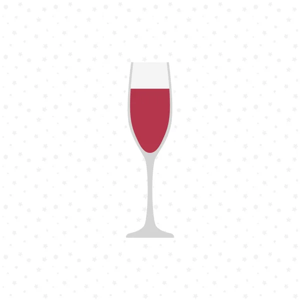 Glas vin. Vektor-ikonen. Platt design — Stock vektor