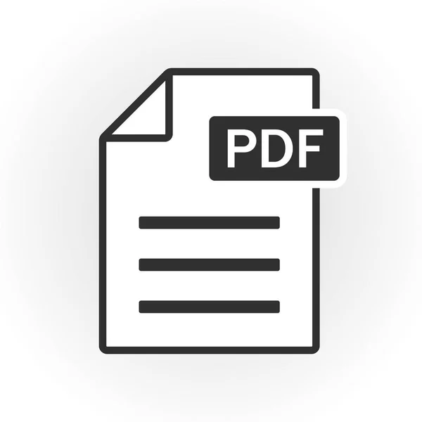 Pdf-Symbol isoliert. Dateiformat. Vektor — Stockvektor