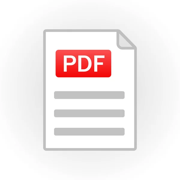 Pdf-Symbol isoliert. Dateiformat. Vektor — Stockvektor