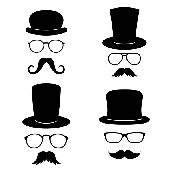 Men's jackets. Tuxedo with mustaches, glasses, beard, pipe and top hat