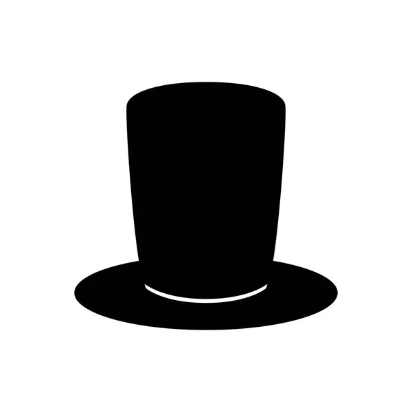 Black top hat. Culinder. Gentleman style. Mister. Vector. — Stock Vector