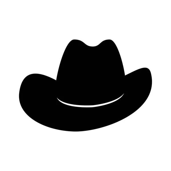 Sombrero de vaquero. Icono aislado sobre fondo blanco. Vector — Archivo Imágenes Vectoriales