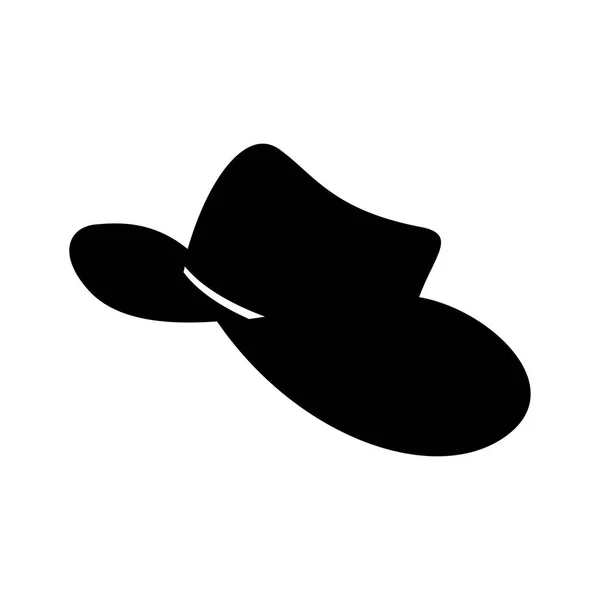 Kovbojský klobouk. Ikona izolovaných na bílém pozadí. Vektor — Stockový vektor