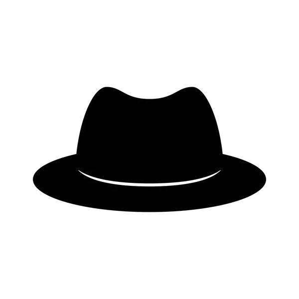 Black retro hat. Gentleman style. Mister. Vector. — Stock Vector