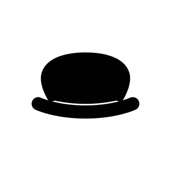 Chapeau rétro noir. Un style de gentilhomme. Monsieur. Vecteur . — Image vectorielle