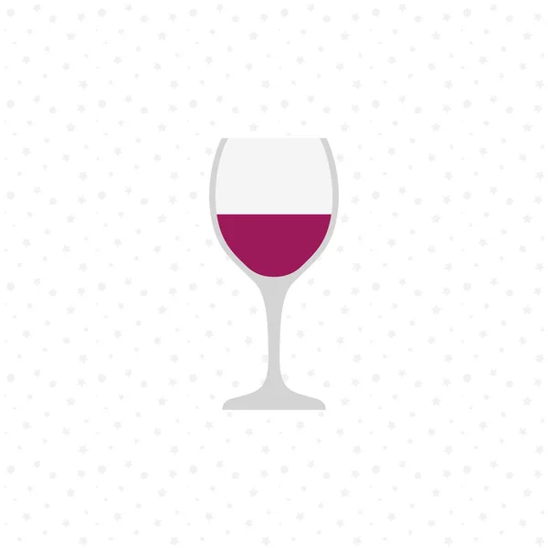 Glas vin. Rött vin. Vektor-ikonen. Platt design — Stock vektor