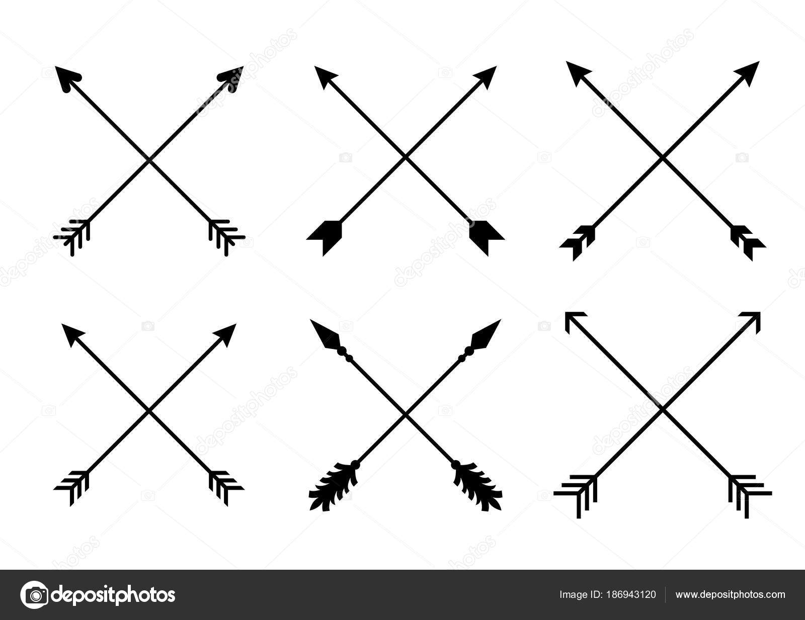 Download Criss cross hipster arrows. Arrows in boho style. Tribal ...