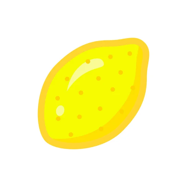 Lemon. Icono vectorial de fruta de limón. Citrus. — Vector de stock