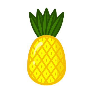 Ananas vektör simgesi. Tropikal meyve.