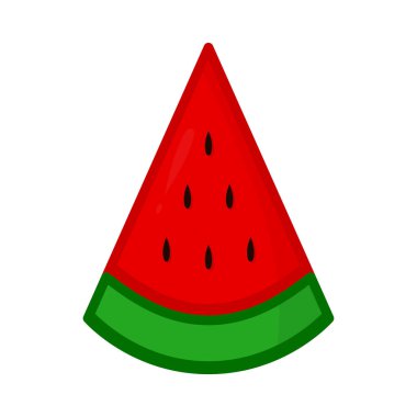 Karpuz dilimi. Vektör simge dilimli karpuz. Taze meyve.