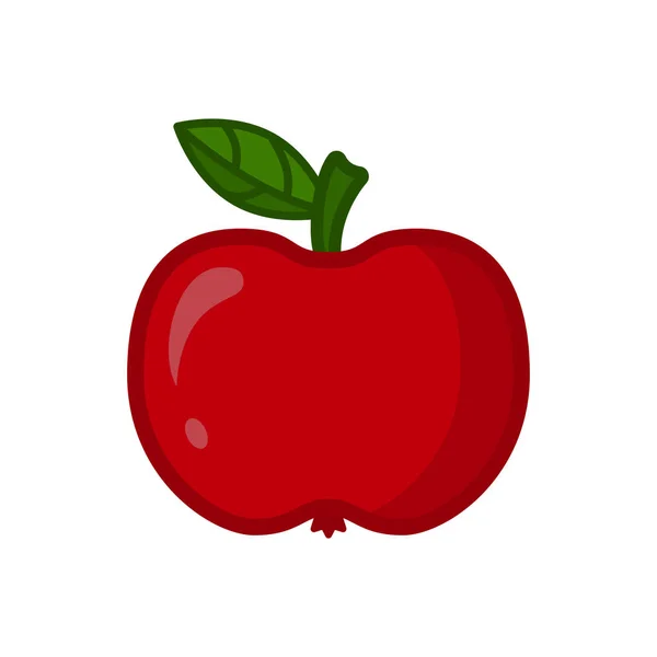 Piros alma. Friss gyümölcs. Vektoros illusztráció — Stock Vector