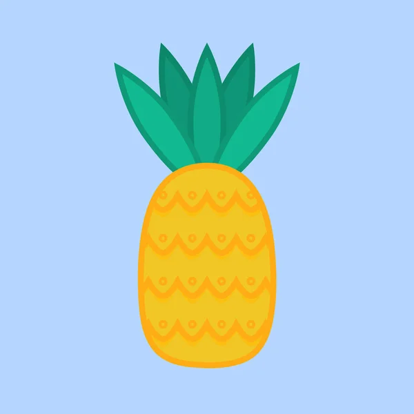 Icono de vector de piña. Frutas tropicales . — Vector de stock