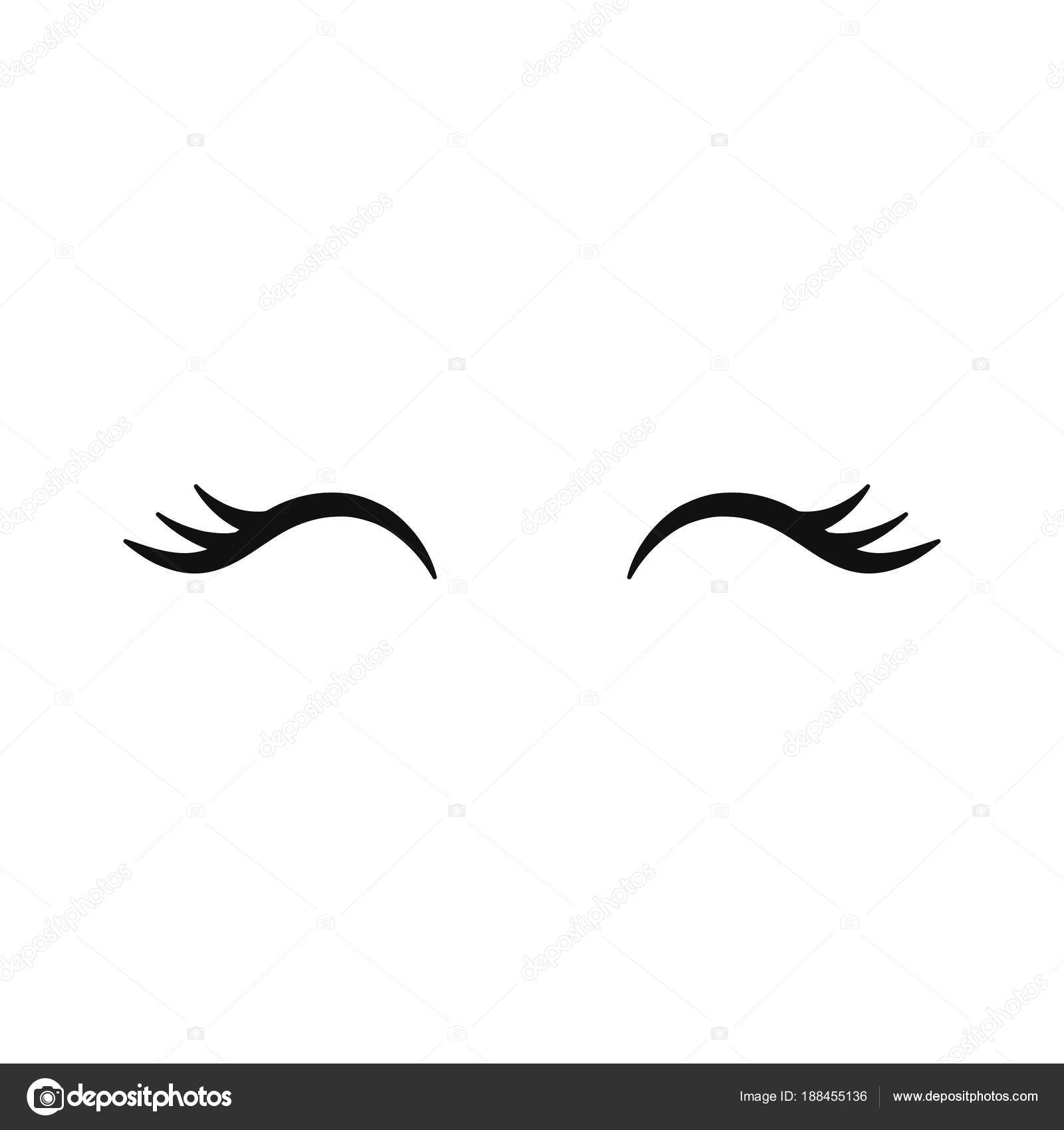 Vector Unicorn Eyelashes Closed Woman Eyes Vector Icon Stock Vector Image By C Chereliss 188455136