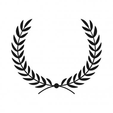 Defne çelengi. Elle çizilmiş vektör yuvarlak çerçeve davetiye, tebrik kartları, tırnak, logolar, posterler ve daha fazlası için. Vektör