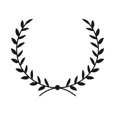 Defne çelengi. Elle çizilmiş vektör yuvarlak çerçeve davetiye, tebrik kartları, tırnak, logolar, posterler ve daha fazlası için. Vektör