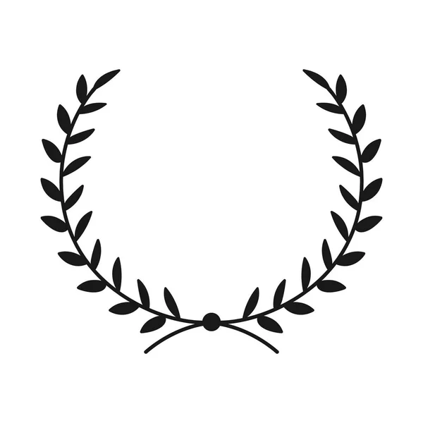 Corona de laurel. Marco redondo vectorial dibujado a mano para invitaciones, tarjetas de felicitación, citas, logotipos, carteles y más. Vector — Archivo Imágenes Vectoriales