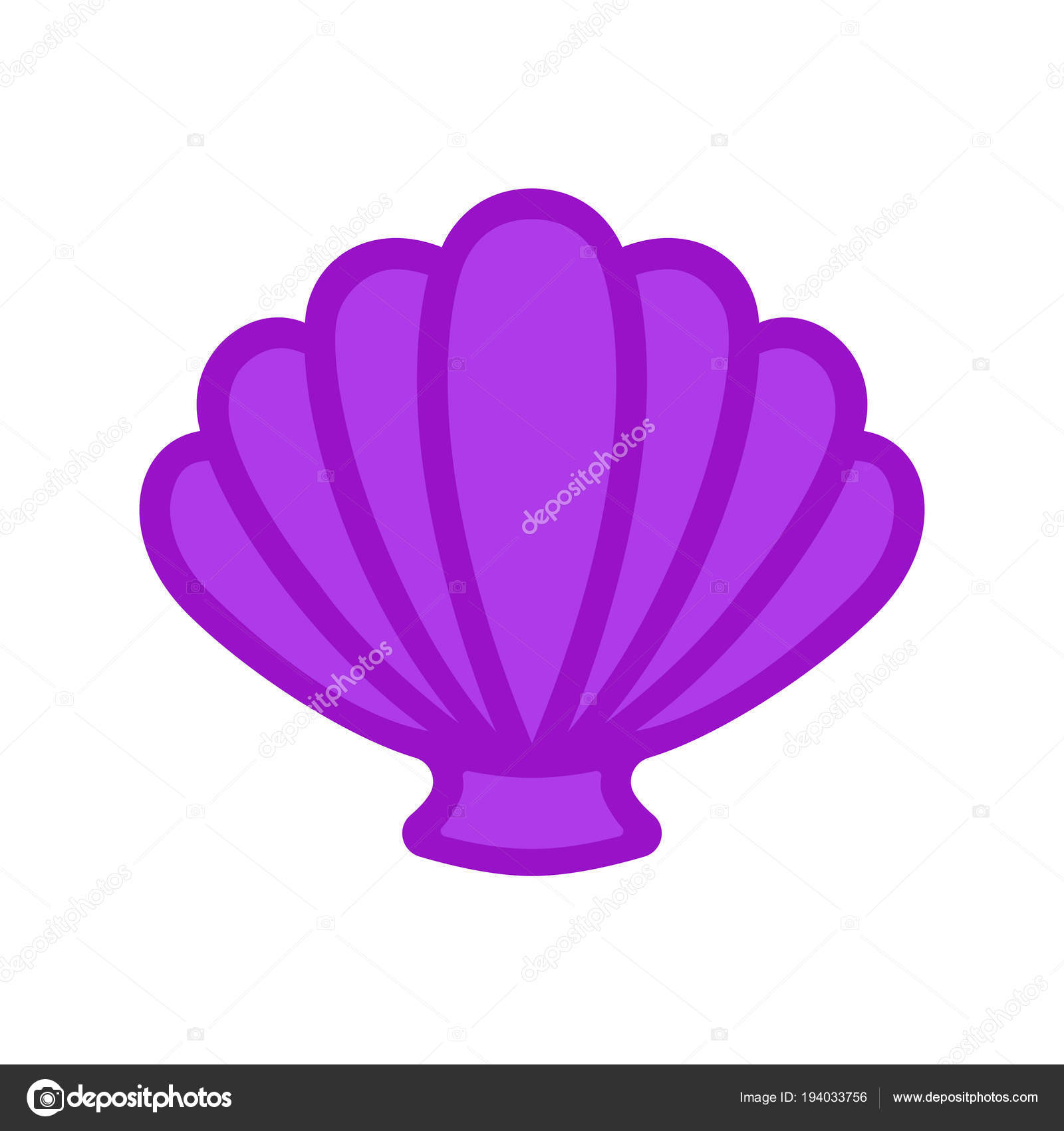 ホタテの貝殻 ハマグリ 巻貝 貝殻 フラット ベクトル ストックベクター C Chereliss