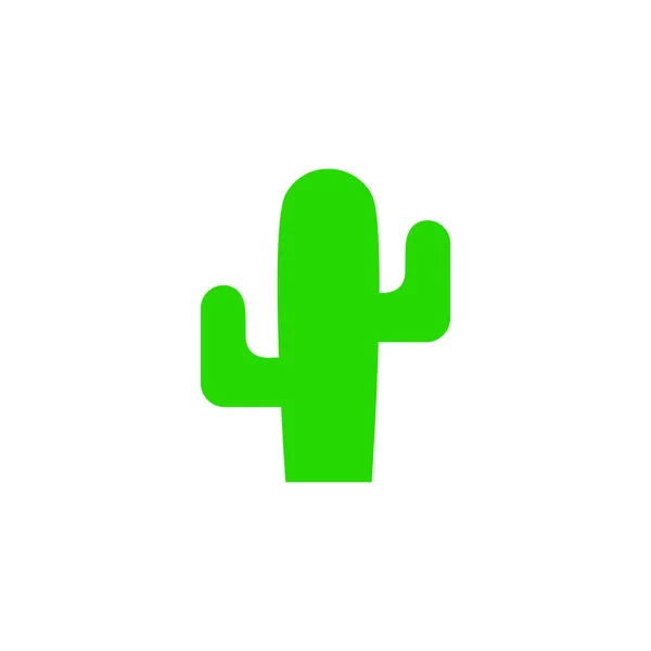 Kakteen-Vektorsilhouette. flache Kakteen-Ikone. Kaktuspflanze isoliert auf weiß — Stockvektor