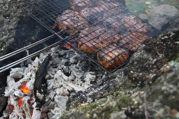 Meat and fire — Stock Photo, Image
