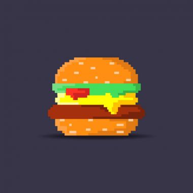 Hamburger Pixel Art 