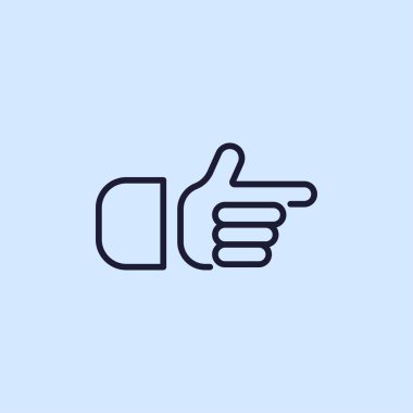 işaretçi el basit simgesi