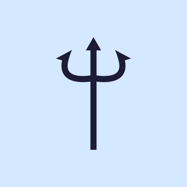 Şeytan çatal düz simgesi