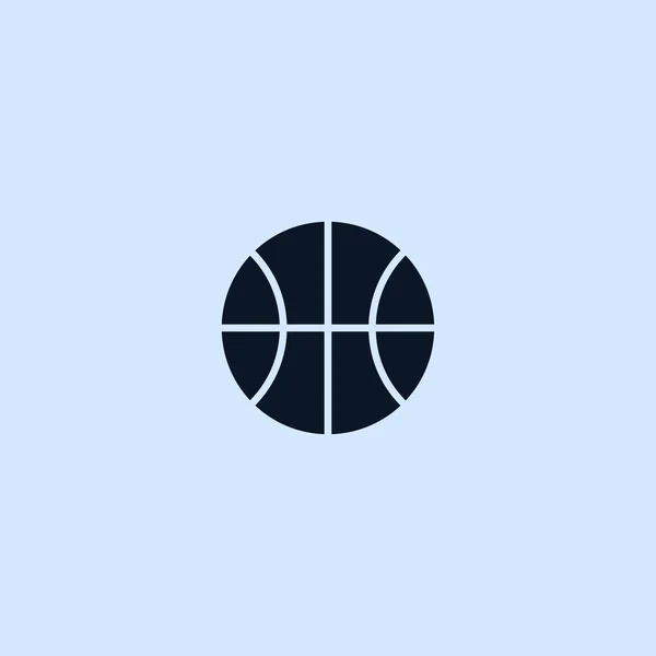 Ballon de basket icône plate — Image vectorielle