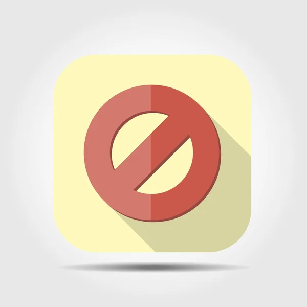 Signe de restriction icône plate — Image vectorielle