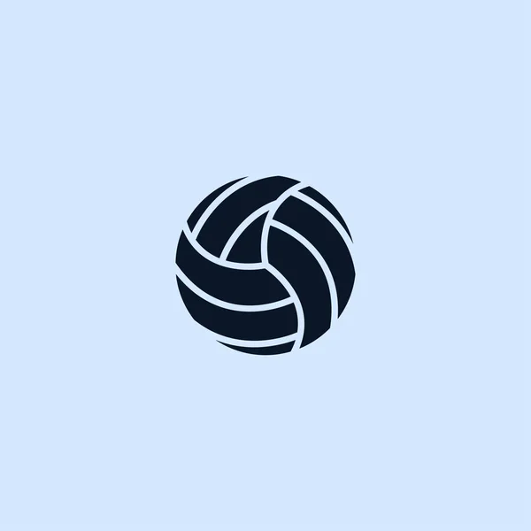 Icône plate balle de volley — Image vectorielle