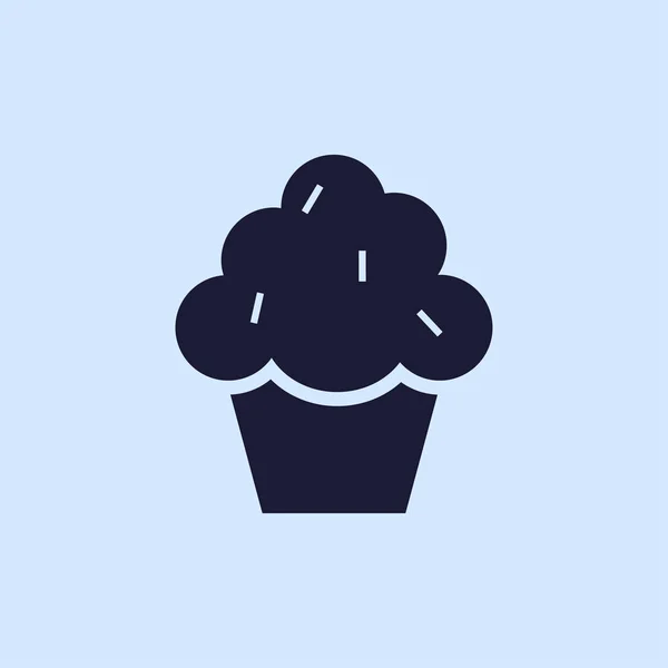 Zoete cupcake icoon — Stockvector