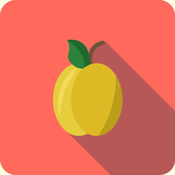 Aprikose einfaches Symbol — Stockvektor