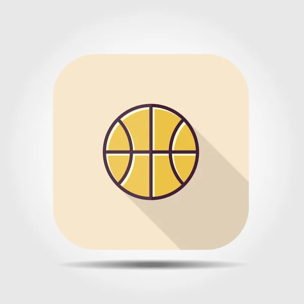 Icono de pelota de baloncesto — Vector de stock