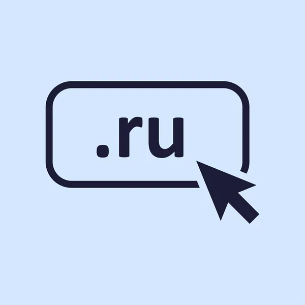 Ru 도메인 간단한 아이콘 — 스톡 벡터
