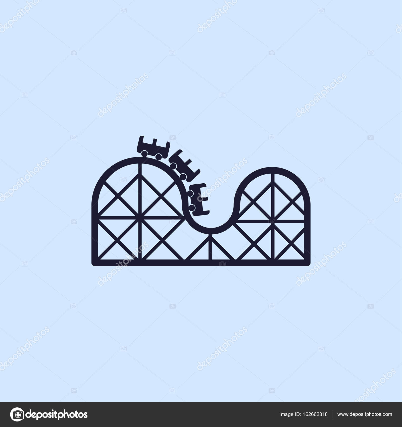 icono de la montaña rusa — Vector de stock © Hsynff #162662318