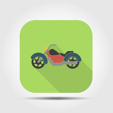 Motosiklet düz simgesi