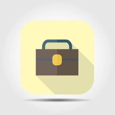 Evrak Çantası Düz Simgesi