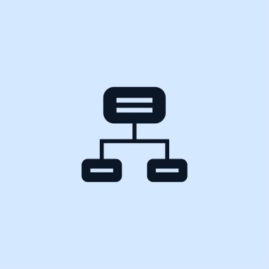 Akış çizelgesi düz simgesi