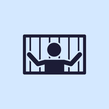 Hapishane düz simgesi