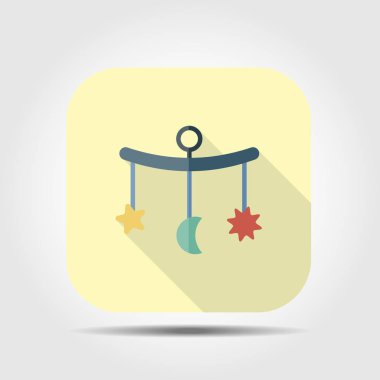 Bebek beşik asılı düz simgesi