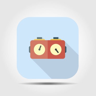 Satranç saat düz simgesi