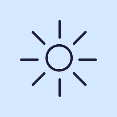 güneş simgesi illüstrasyon 