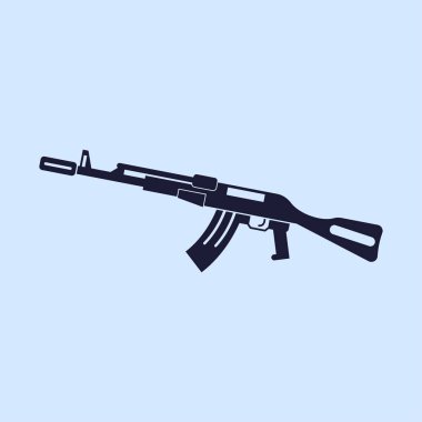 saldırı tüfeği düz simgesi