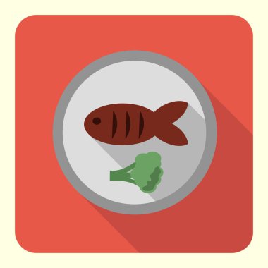 Plaka simgesi üzerinde balık