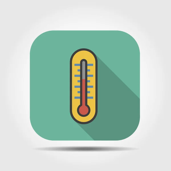 Thermometer flat icon — Stock Vector